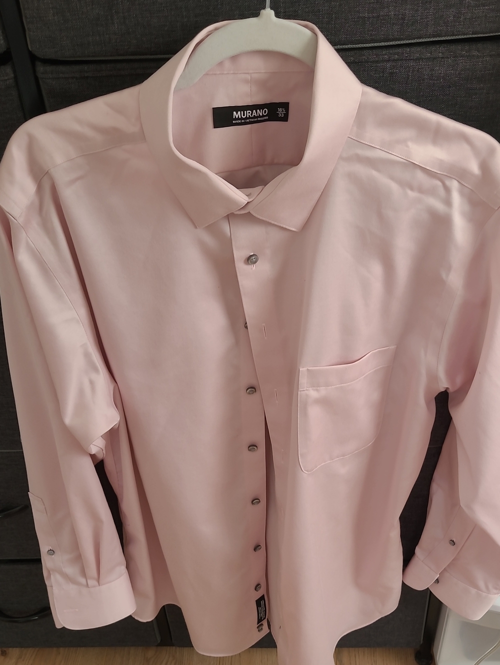 Murano Light Pink Men's Dress Shirt - Classic Collared Long Sleeve